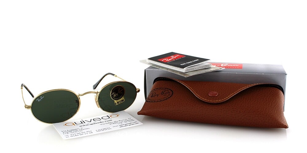 Sunglasses Man Woman Ray-Ban Oval Flat Lenses RB 3547N 001