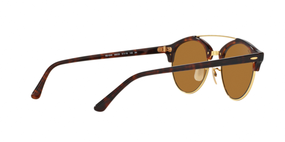 Occhiali da Sole Donna Uomo Ray-Ban Clubround Double Bridge RB 4346 990/33