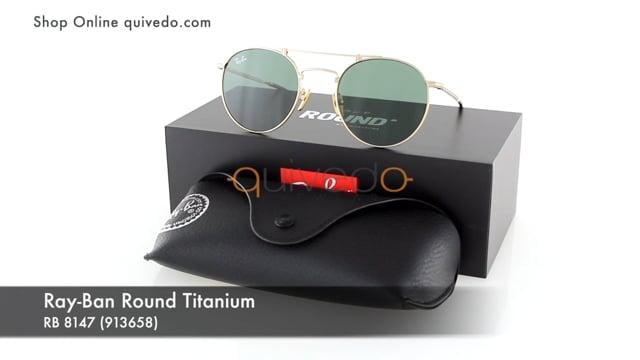 Ray-Ban Round Titanium RB 8147 (913658) Sunglasses Unisex | Shop Online |  Free Shipping
