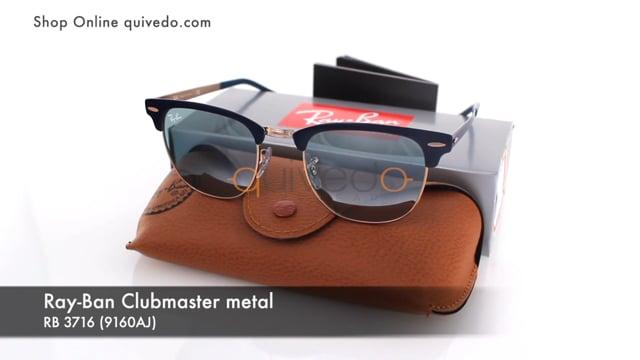 Ray Ban Clubmaster Metal Rb 3716 9160aj Sunglasses Unisex Shop Online Free Shipping